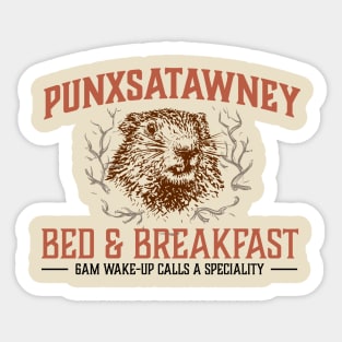 Punsatawney Bed and Breakfast Sticker